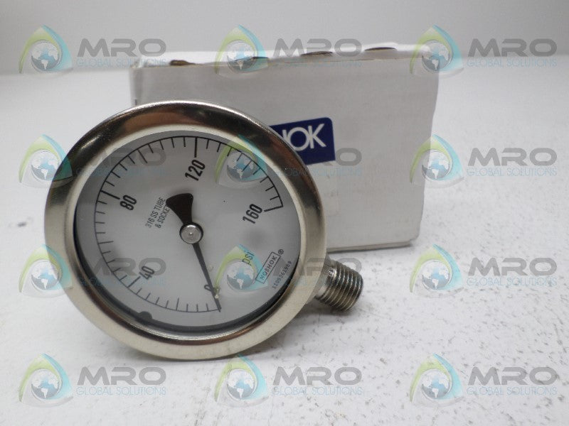 NOSHOK 25-400-160 PRESSURE GAUGE 0-160 PSI  NSMP