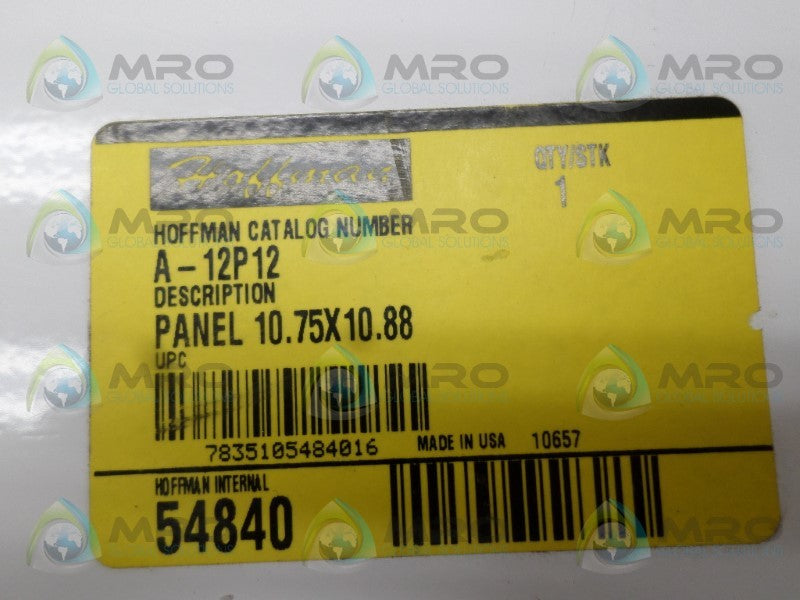 HOFFMAN A-12P12 PANEL NSNP