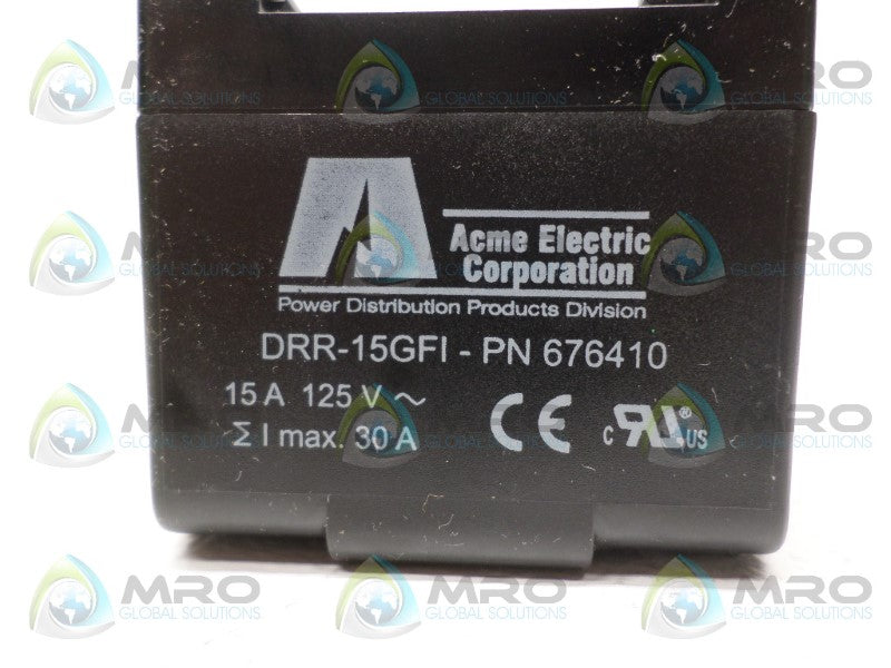ACME DRR-15GFI 676410 DUPLEX OUTLET *NEW NO BOX*