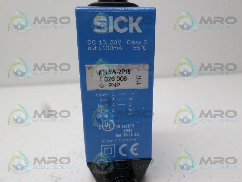 SICK KTL5W-2P16 CONTRAST SENSOR  NSNP