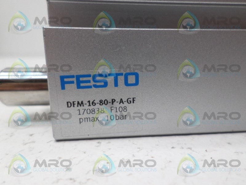 FESTO DFM-16-80-P-A-GF GUIDED CYLINDER *NEW NO BOX*