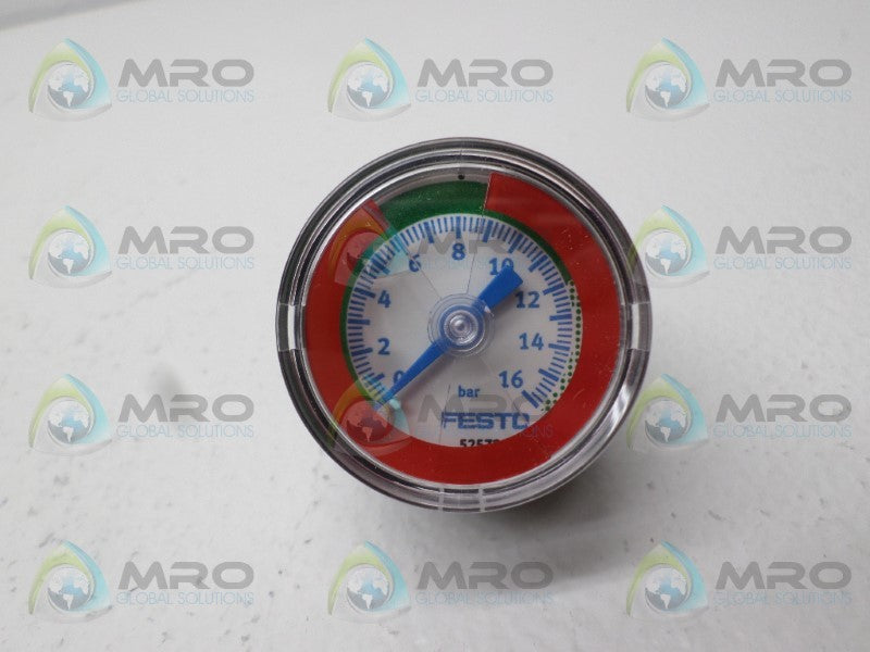 FESTO MA-40-16-R1/8-E-RG 525726 PRESSURE GAUGE 0-16 BAR *NEW NO BOX*