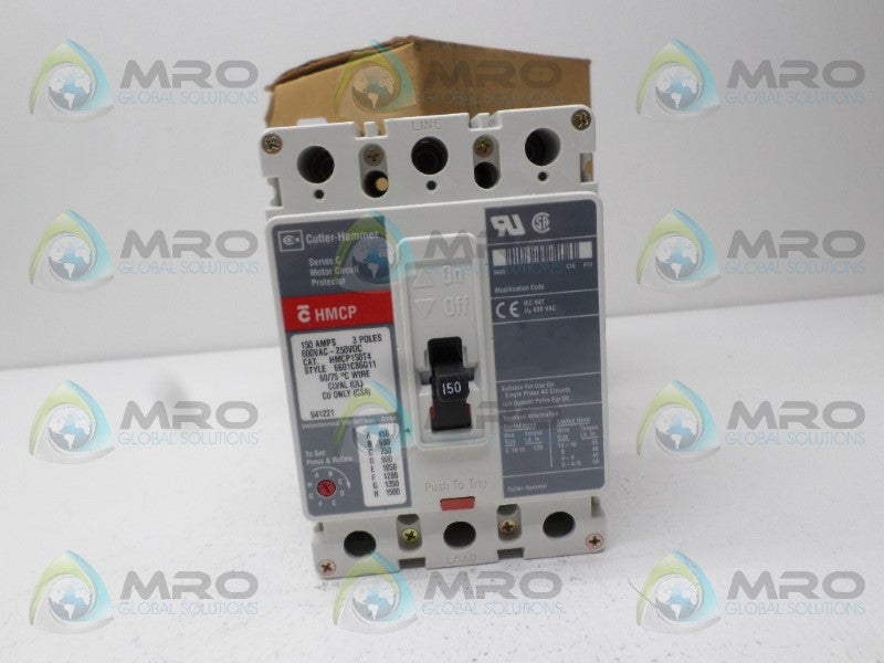 CUTLER HAMMER HMCP150T4 CIRCUIT BREAKER 150A *NEW IN BOX*