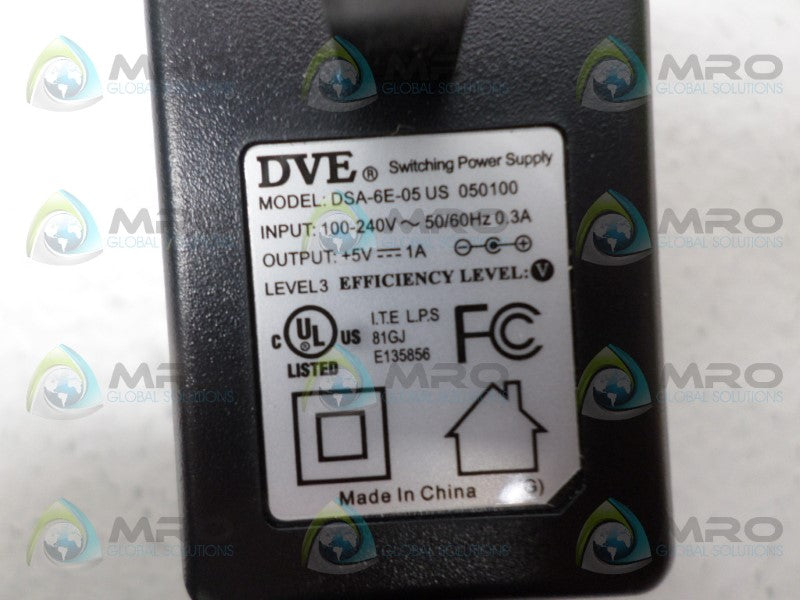 DVE DSA-6E-05 POWER SUPPLY *NEW NO BOX*