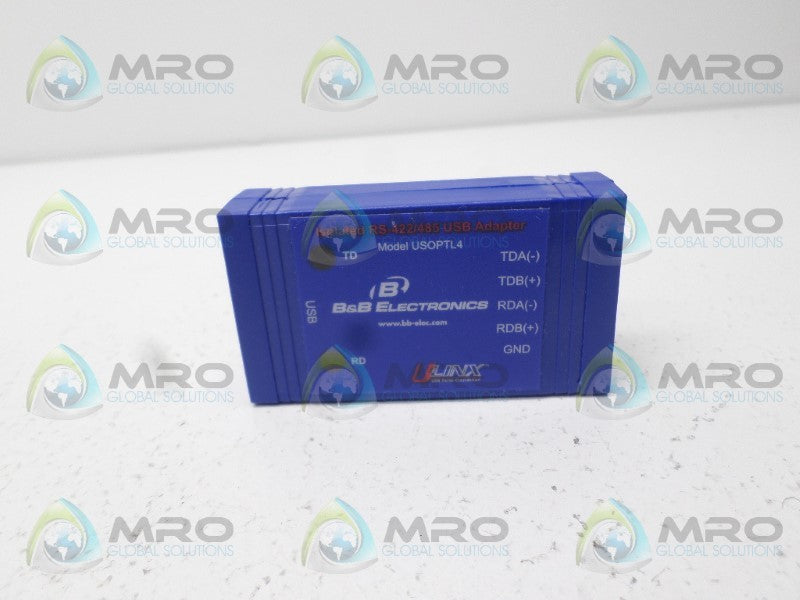 B&B ELECTRONICS USOPTL4 USB ADAPTER *USED*
