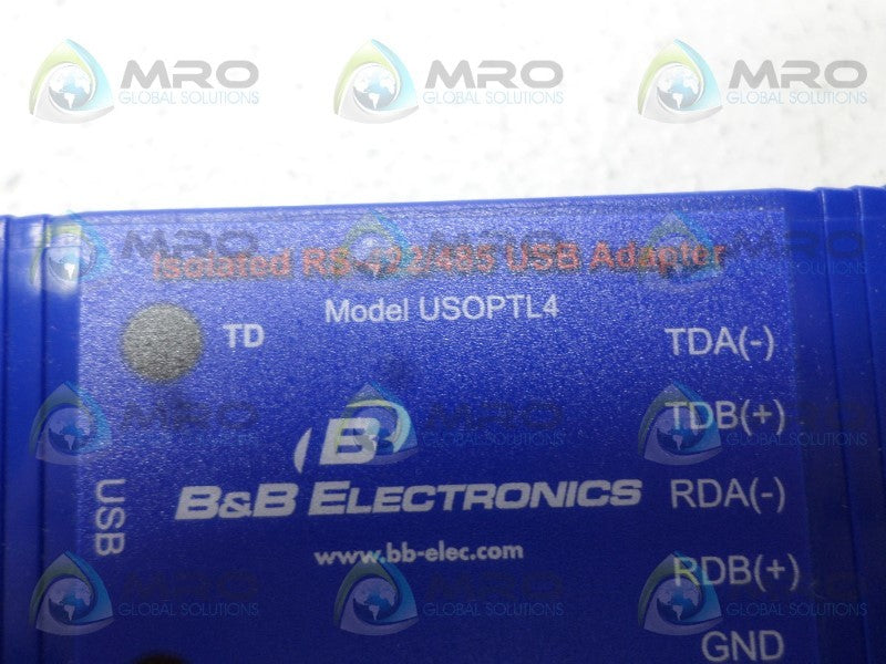 B&B ELECTRONICS USOPTL4 USB ADAPTER *USED*