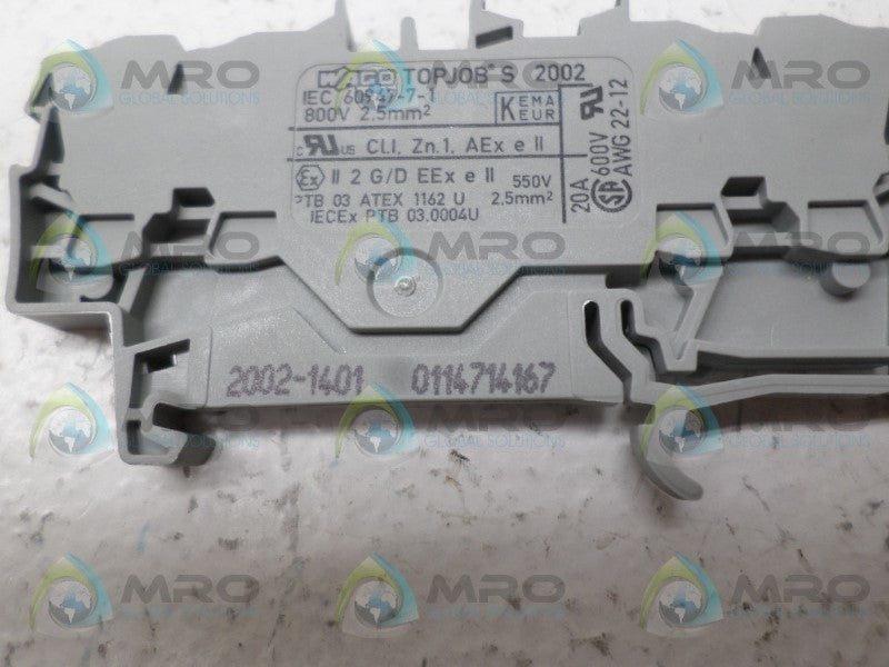 WAGO 2002-1401 TERMINAL BLOCK  UNMP
