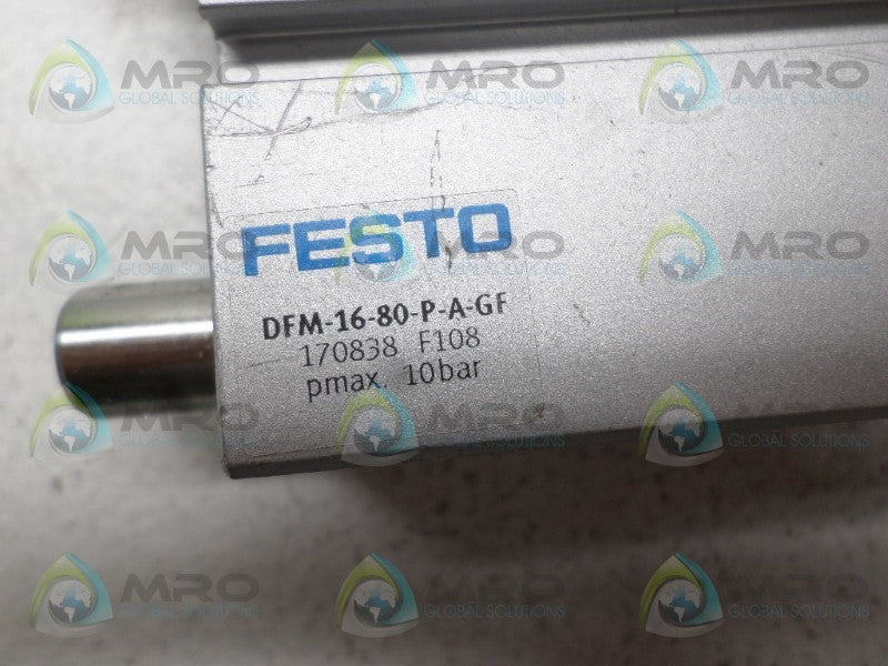 FESTO DFM-16-80-P-A-GF PNEUMATIC CYLINDER *USED*