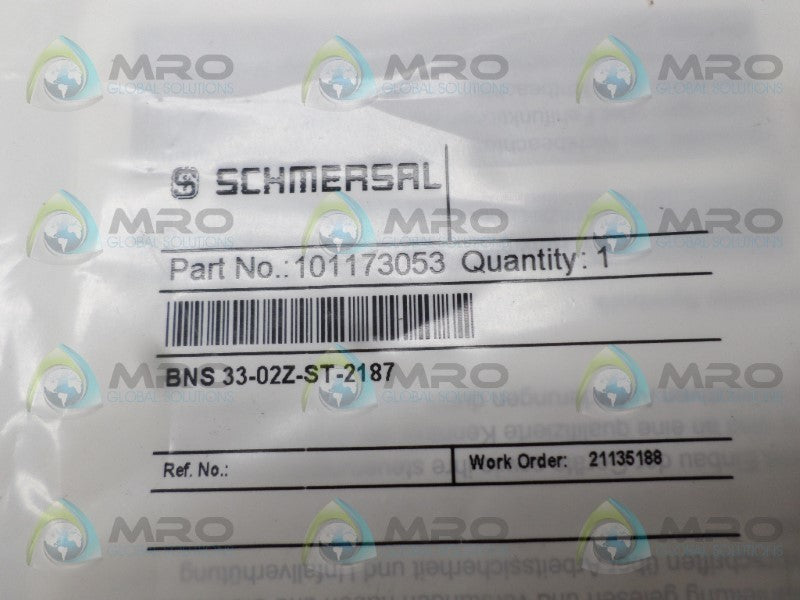 SCHMERSAL BNS33-02Z-ST-2187 1011735053 SAFETY SWITCH * NEW IN FACTORY BAG *