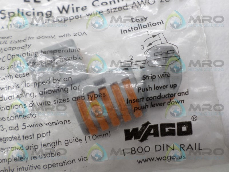 WAGO 51017222 SIZE 2,3,5 LEVER NUTS (PKG OF 3) *NEW IN FACTORY BAG*