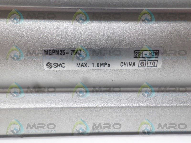 SMC MGPM25-75AZ PNEUMATIC CYLINDER *USED*