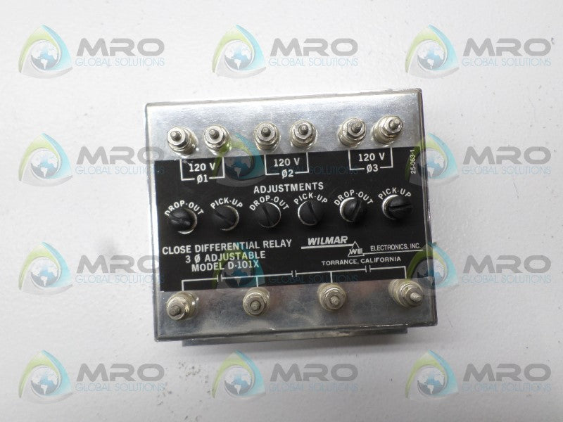 WILMAR D-101X CLOSE DIFFERENTIAL RELAY *USED*