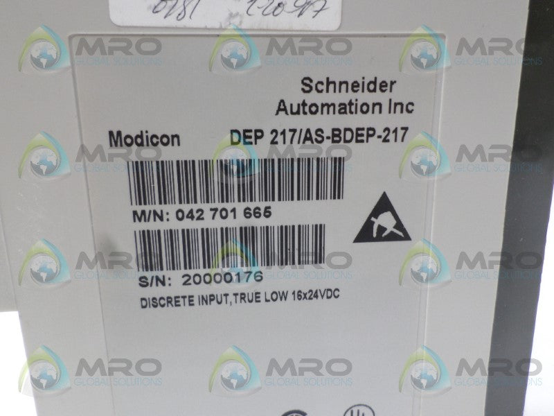 SCHNEIDER AEG MODICON DEP217/AS-BDEP-217 INPUT MODULE *NEW NO BOX*