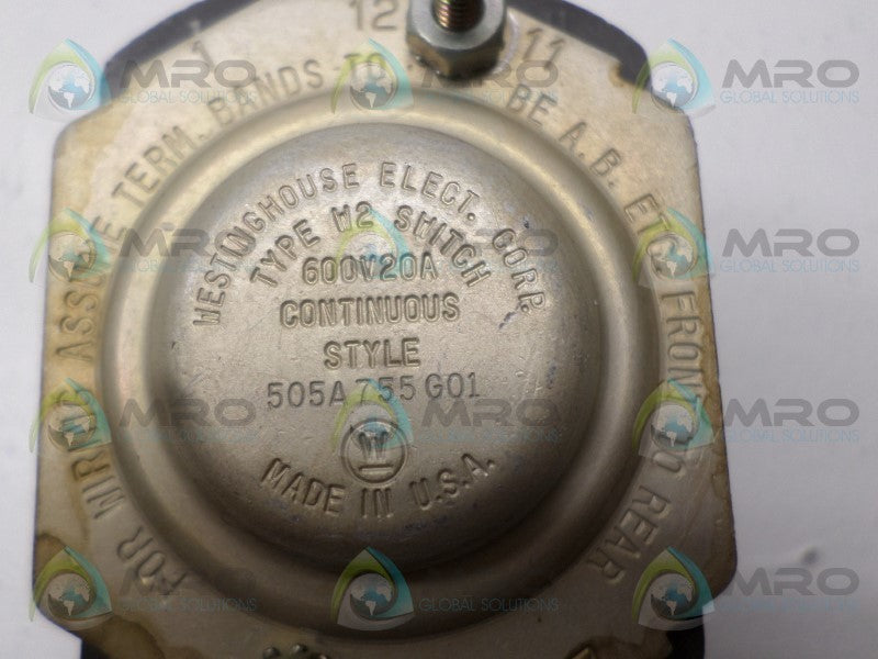 WESTINGHOUSE 505A755G01 SWITCH UNMP