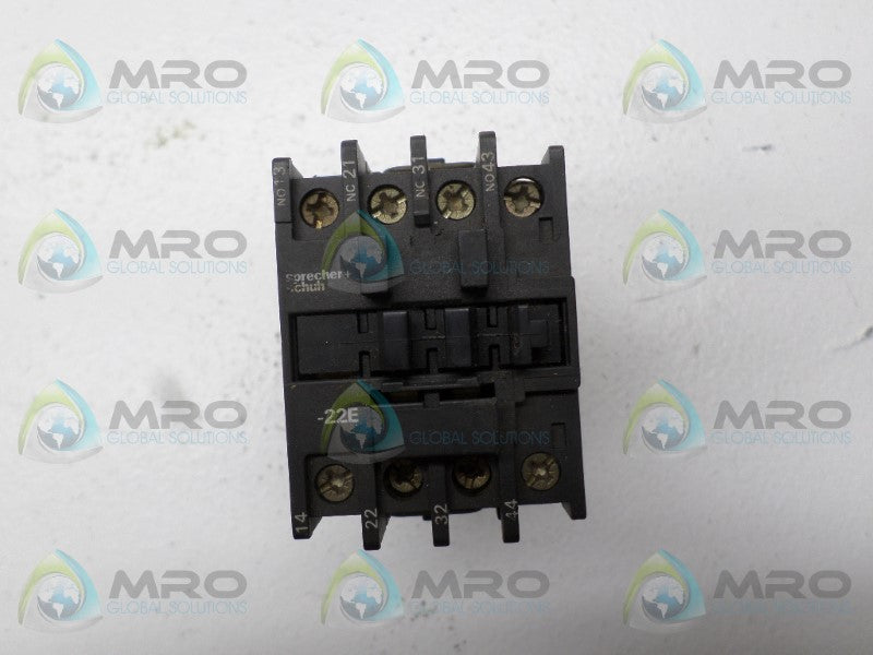 SPRECHER+SCHUH CS3C-22E-24 CONTACTOR 24VDC *USED*