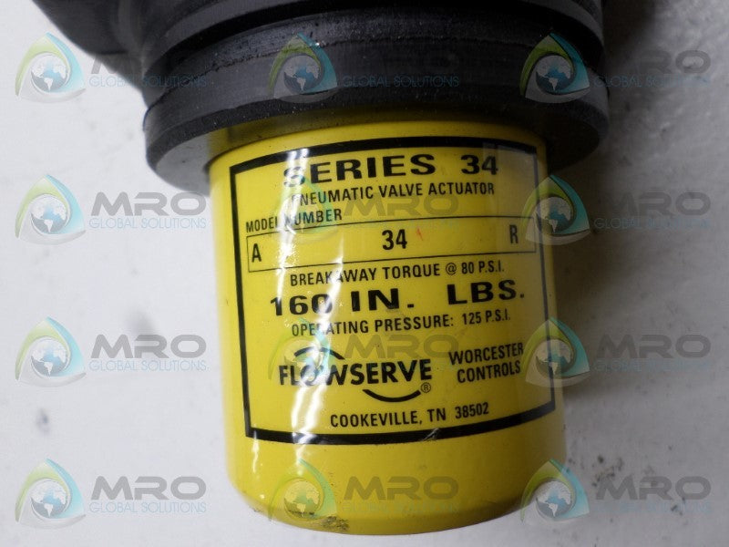 FLOWSERVE A34R PNEUMATIC VALVE ACTUATOR *USED*