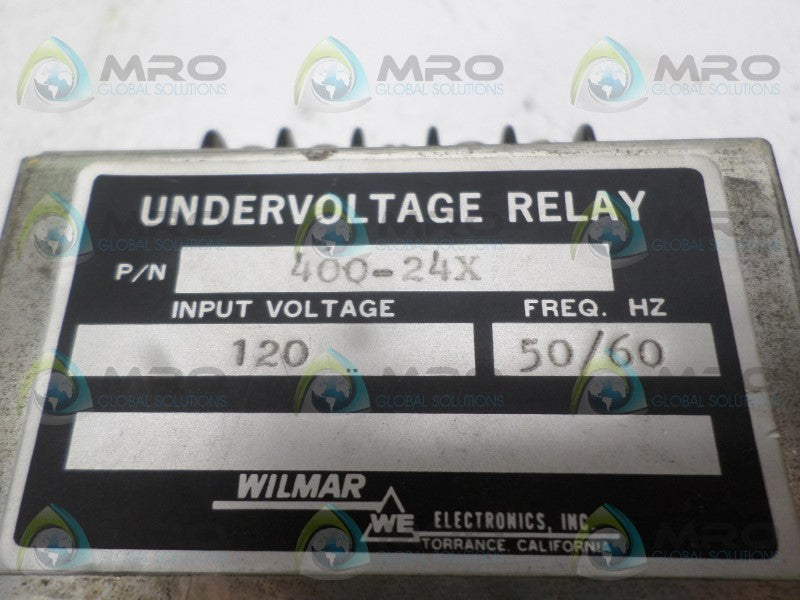 WILMAR 400-24X UNDERVOLTAGE RELAY 120V  UNMP