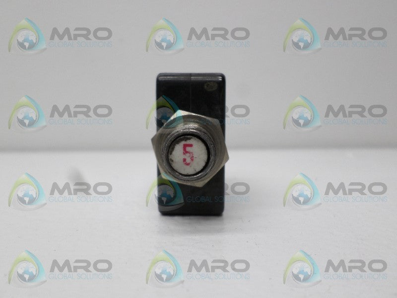 POTTER & BRUMFIELD W58XB1A4A-5 CIRCUIT BREAKER 5A *USED*