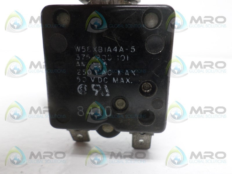 POTTER & BRUMFIELD W58XB1A4A-5 CIRCUIT BREAKER 5A *USED*