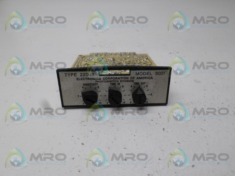 ECA 22DJ9-3001 PHOTOSWITCH TIME DELAY CONTROL MODULE  UNMP
