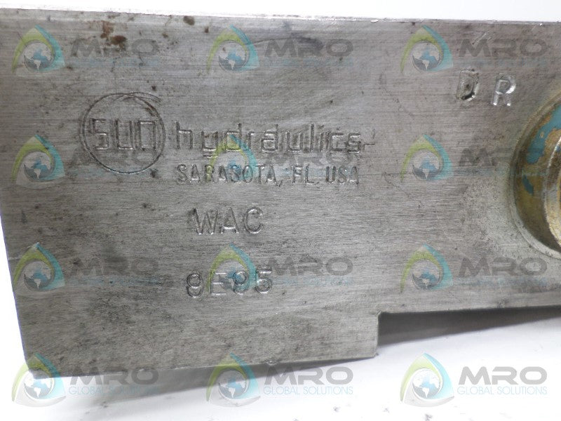 SUN HYDRAULICS WAC QPAB SOLENOID VALVE *USED*