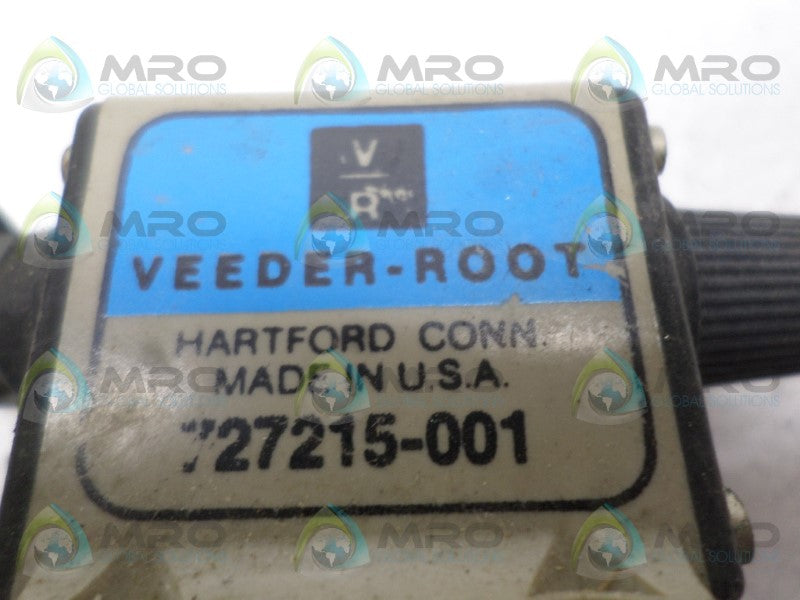 VEEDER-ROOT 727215-001 5-DIGIT MECHANICAL COUNTER *USED*