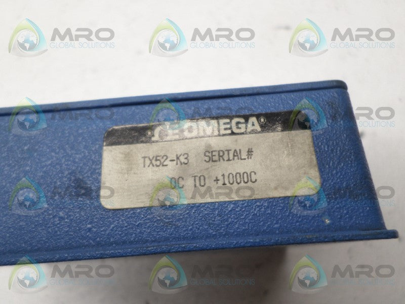 OMEGA TXS2-K3 THERMOCOUPLE TRANSMITTER 0/1000C *NEW NO BOX*