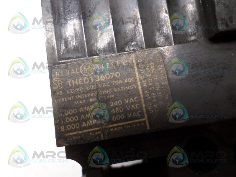 GENERAL ELECTRIC THED136070 CIRCUIT BREAKER 70A *USED*