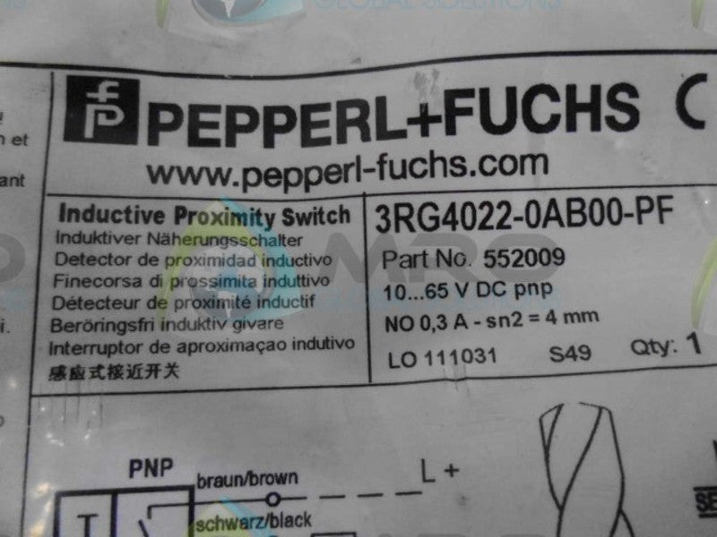 PEPPERL+FUCHS 3RG4022-0AB00-PF PROXIMITY SWITCH * NEW IN FACTORY BAG *