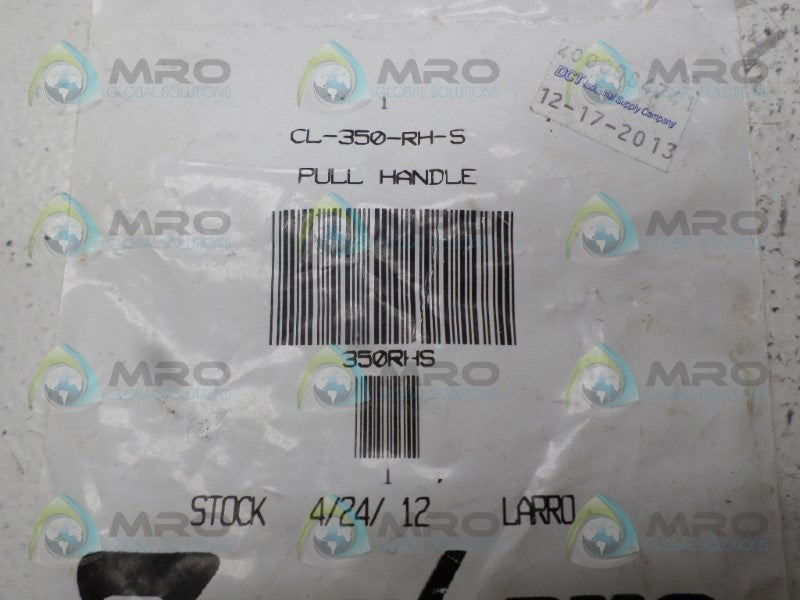 CARR LANE CL-350-RH-S PULL HANDLE *NEW IN FACTORY BAG*