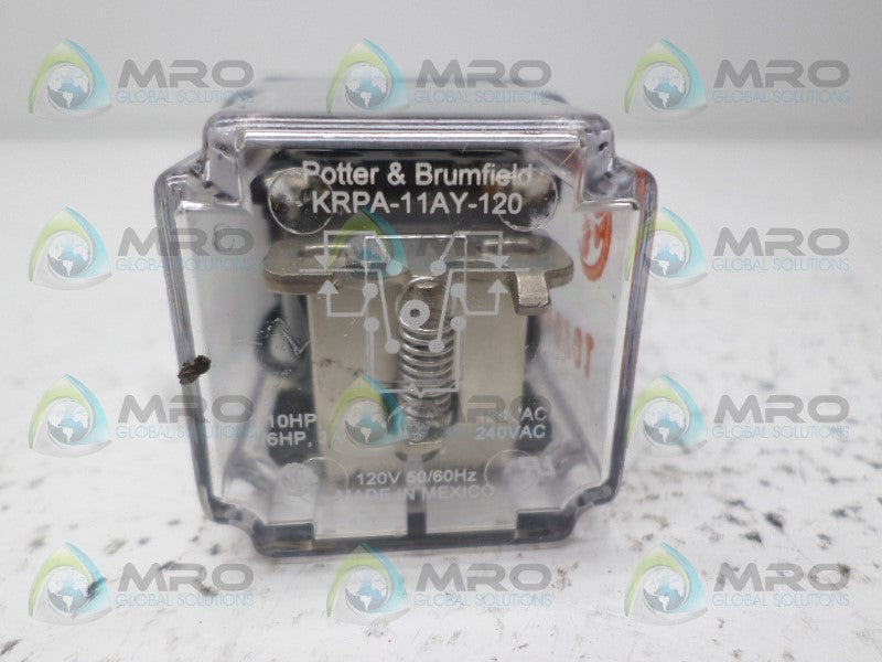 POTTER & BRUMFIELD KRPA-11AY-120 RELAY 120V *NEW NO BOX*