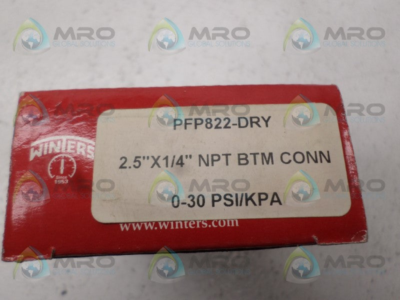 WINTERS PFP822-DRY PRESSURE GAUGE 0-30 PSI *NEW IN BOX*