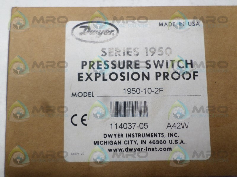 DWYER 1950-10-2F PRESSURE SWITCH * FACTORY SEALED *