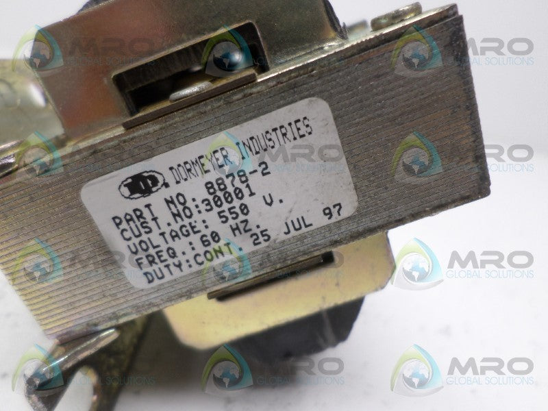 DORMEYER 8878-2 TRANSFORMER *NEW NO BOX*