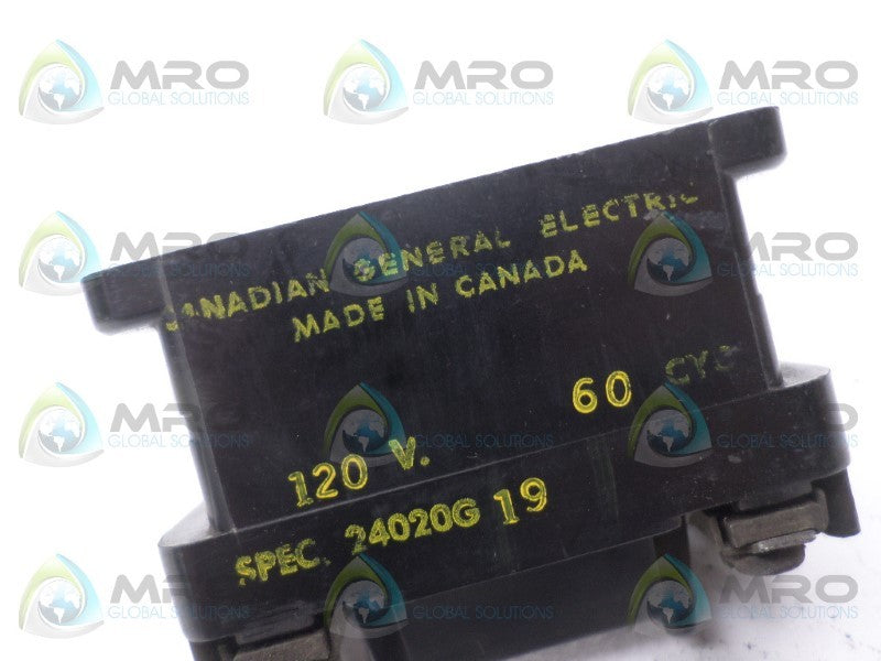 GENERAL ELECTRIC 24020G19 COIL 120V  UNMP