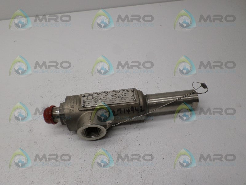 ANDERSON GREENWOOD 951111MA SAFETY RELIEF VALVE 0.75" x 1" *NEW NO BOX*
