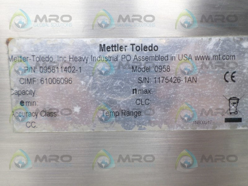 METTLER TOLEDO TB100481 JUNCTION BOX *USED*
