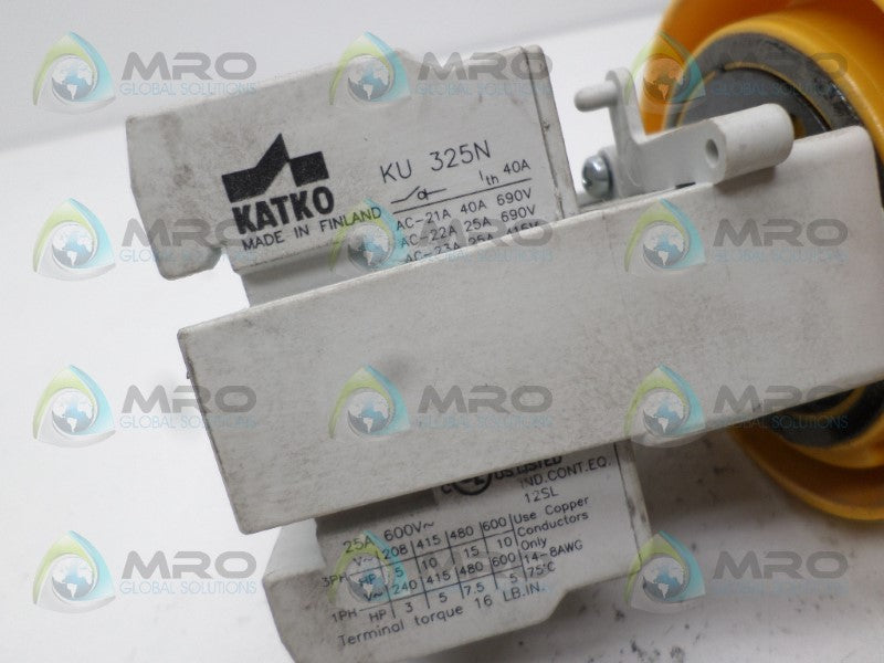 KATKO KU325N DISCONNECT SWITCH *USED*