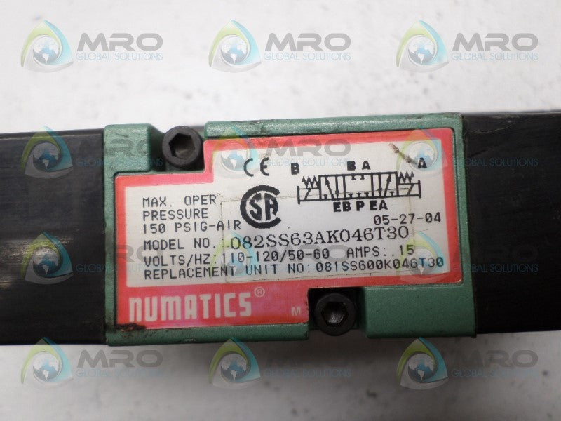 NUMATICS 082SS63AK046T30 SOLENOID VALVE  UNMP