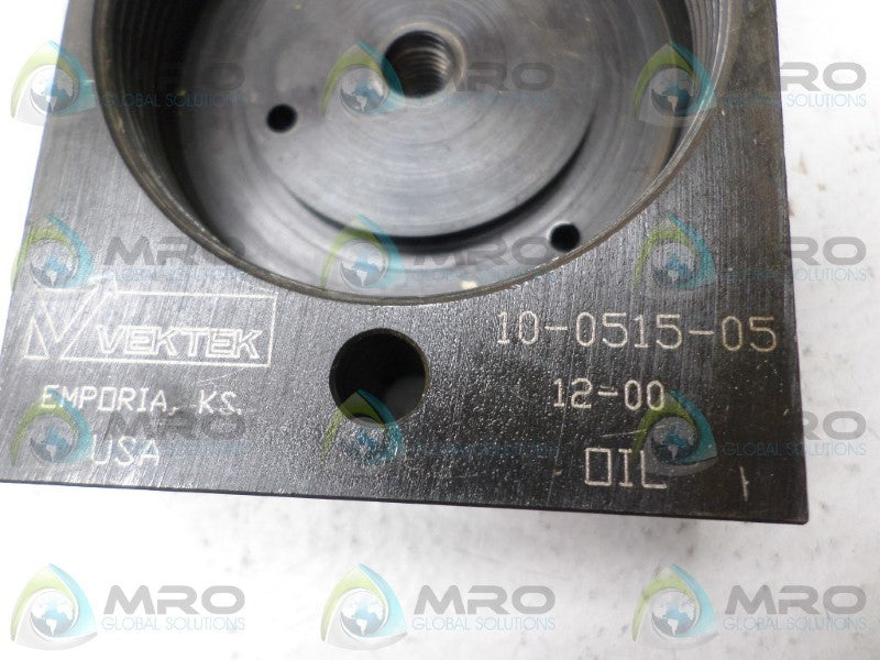 VEKTEK 10-0515-05 HYDRAULIC CYLINDER BASE (AS PICTURED)  NSNP