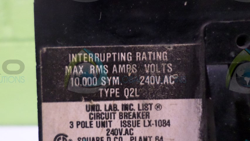 SQUARE D Q2L3150 CIRCUIT BREAKER *USED*