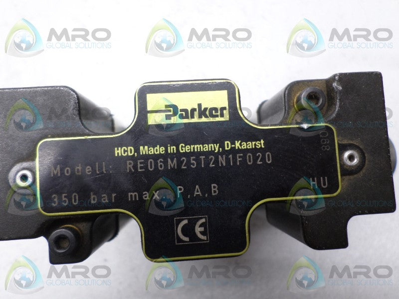 PARKER RE06M25T2N1F020 SOLENOID VALVE *USED*
