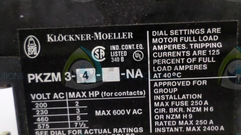 MOELLER PKZM3-4-NA BASIC SWITCH *NEW NO BOX*