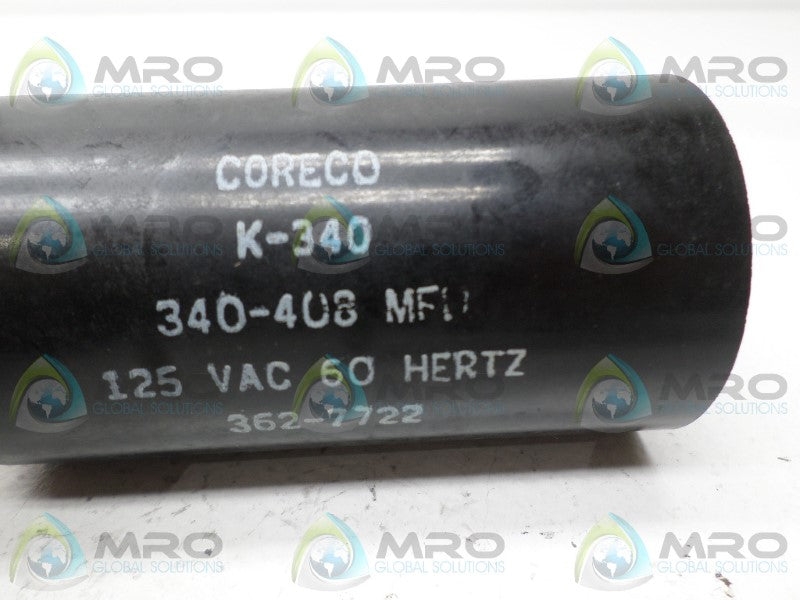 CORECO K-340 CAPACITOR 340/408MF *NEW NO BOX*