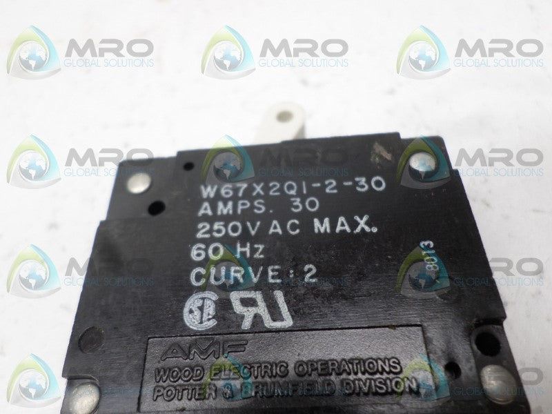 POTTER & BRUMFIELD W67X2Q1-2-30 CIRCUIT BREAKER 30A *NEW NO BOX*