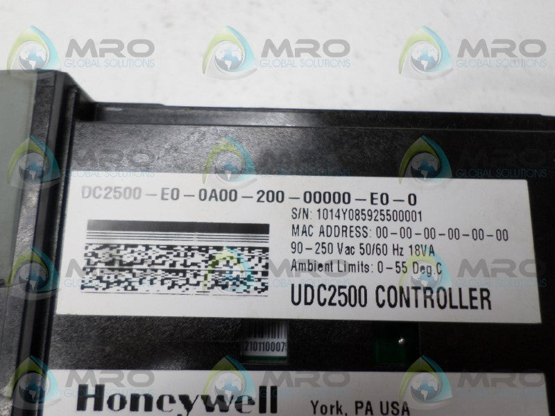 HONEYWELL DC2500-E0-0A00-200-00000-E0-0 TEMPERATURE CONTROLLER *NEW NO BOX*