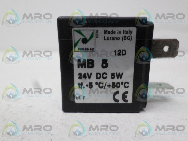 PNEUMAX MB5 COIL 24VDC *USED*