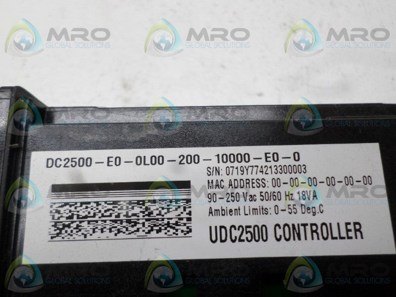 HONEYWELL DC2500-E0-0L00-200-10000-E0-0 TEMPERATURE CONTROLLER *USED*