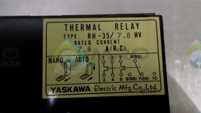 YASKAWA RH-35/7.8HV THERMAL RELAY *NEW NO BOX*
