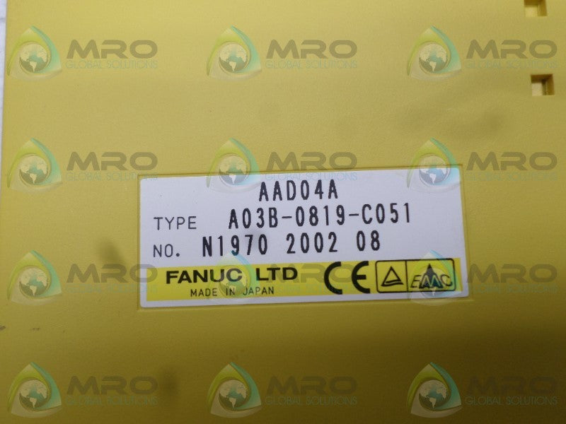FANUC A03B-0819-C051 (NO DOOR) I/O MODULE *USED*